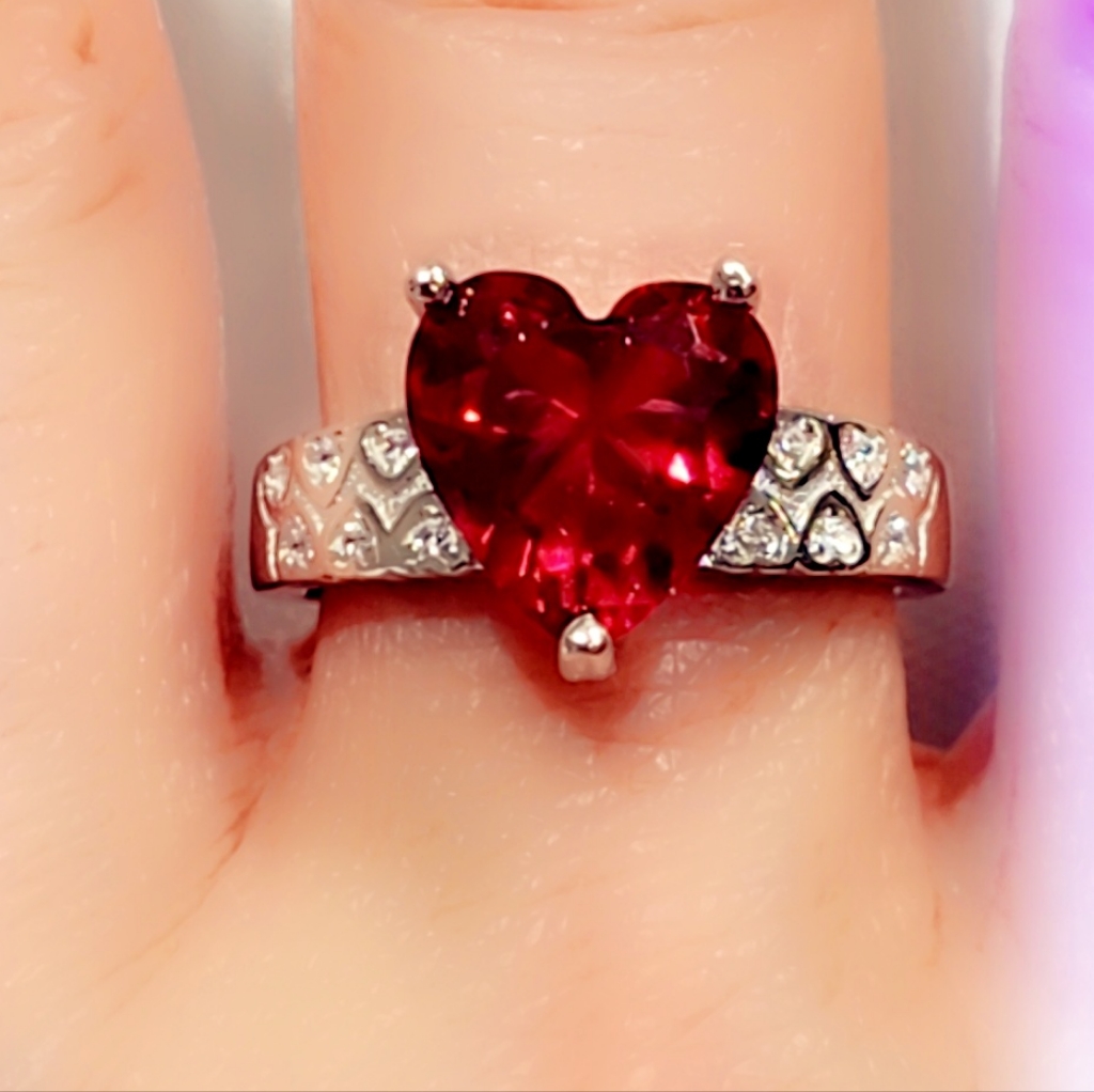 Ruby Sterling Silver Gemstone Ring